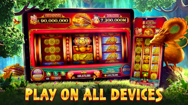 Giao diện game slot nổ hũ bắt mắt, tương thích trên nhiều thiết bị